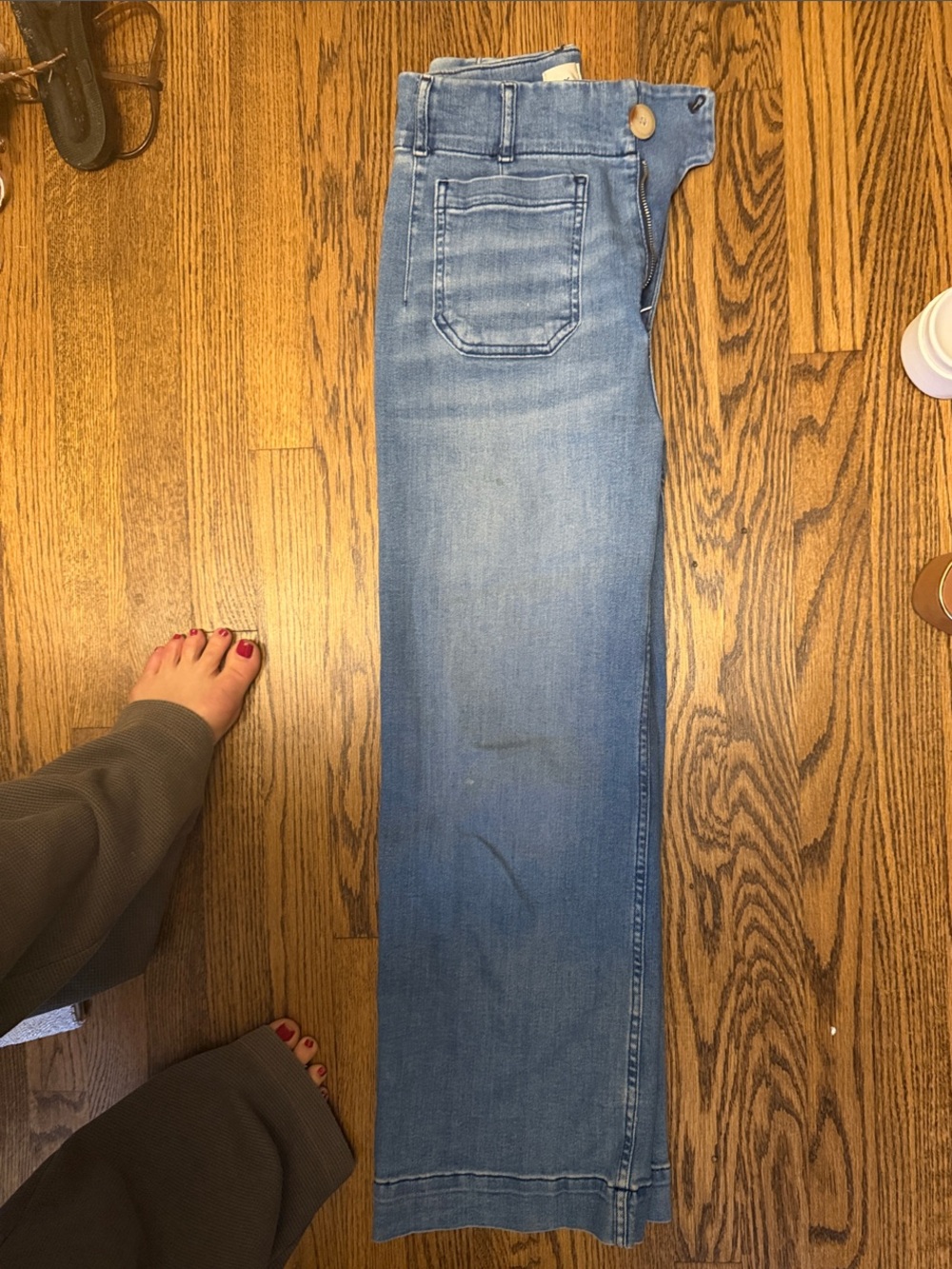 Maeve Light Blue Wide-Leg Jeans